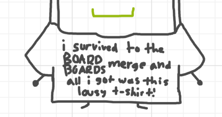 A panel from What's The Point, episode five of the Board Boards object show by Furretwalk/WalkingFurret.